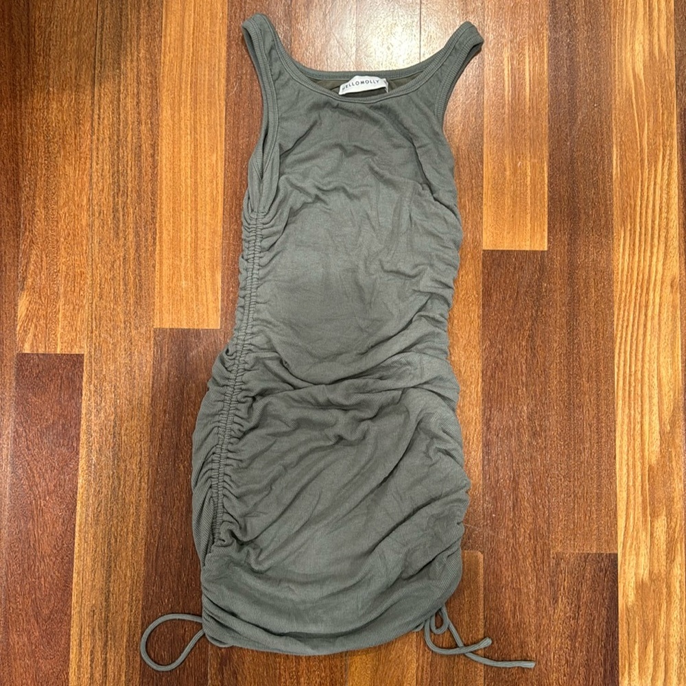 Hello Molly Olive Green Dress